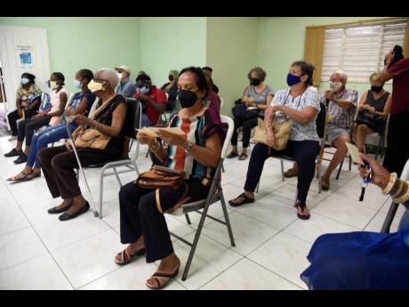 The majority of the persons who turned out for COVID-19 booster shots at the Mona Ageing and Wellness Centre in St Andrew yesterday were seniors.