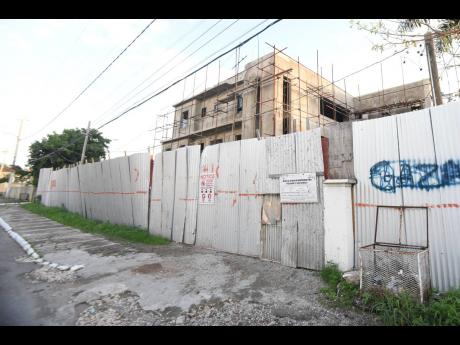 The apartment complex under construction at 10 Roseberry Drive in St Andrew that has been cited for breaches. The Kingston and St Andrew Municipal Corporation and its inspection regime are under scrutiny.