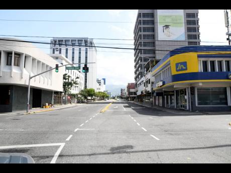 In this August 2021 photo, New Kingston wears a deserted look after ‘no movement’ orders were imposed to quell the spread of COVID-19. 