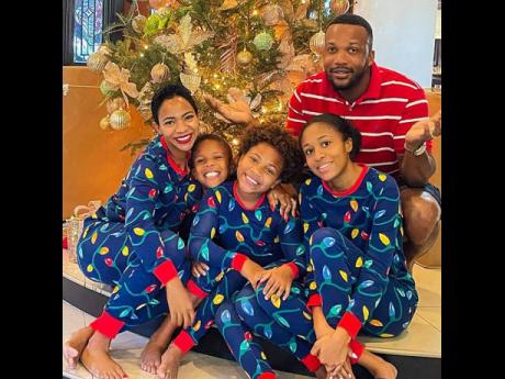 Artiste Agent Sasco opted for a polo and shorts,  while wife Nicole and children Joshua, LC and AC were lit.