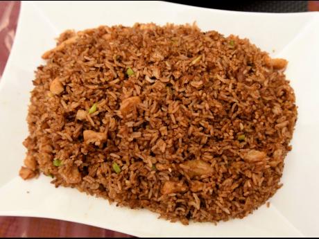 Dishes like fried rice are available in family-sized portions.