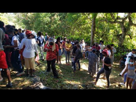 Scores of Maroons taking part in a Kindah tree ritual in Accompong, St Elizabeth, on Thursday, January 6. The ritual was part of the 284th anniversary celebration of their peace treaty signed with British colonisers. 