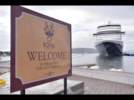 The largest cruise vessel to visit Port Royal, the Nieuw Statendam, docked at the Old Naval Dockyard in November 2021.