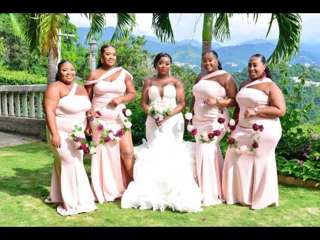 Tavia was elated and grateful to be supported by her girls on her wedding day. 
