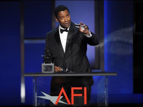 Denzel Washington accepting the 47th AFI Life Achievement Award in 2019.