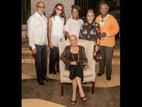 From left: Pulse Chairman Kingsley Cooper and directors Romae Gordon, Safia Cooper, Hilary Phillips, and Jeffrey Cobham with honouree Lois Lake-Sherwood (centre). 