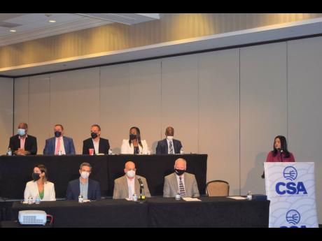 General Manager of the Caribbean Shipping Association, Milaika Capella Ras, addresses participants of the association’s annual general meeting and conference last Tuesday.