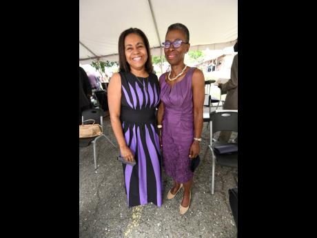 Dr Georgiana Gordon-Strachan (left) and Dr Pansy Hamilton brought joy  in shades of purple, reminiscent of the Pantone Colour of the Year – Very Peri. 