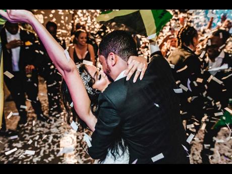 First it was champagne, then confetti in the air, marking a match made in heaven. 