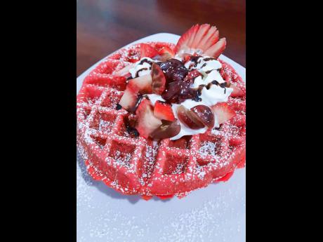 These pink velvet waffles are created from scratch and are everything you need in a Valentine’s Day breakfast – sweet, festive and delicious.