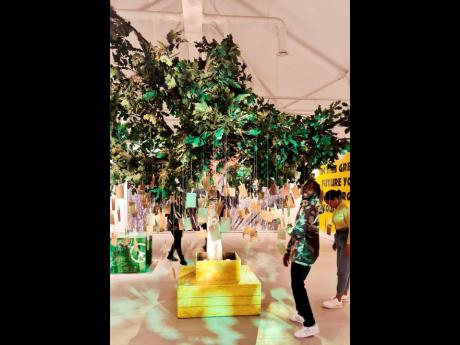 The One Love Tree where visitors may leave their messages.