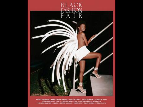 SAINT International model Sabrina Nugent, photographed by Amber Pinkerton and wearing a custom back piece by London-based designer Yasmine Atta, stars on the cover of the debut issue of ‘Black Fashion Fair’.
