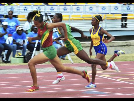 Action on track at the Montego Bay Sports Complex.