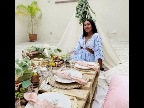 General practitioner Simone Green launched simstylesit on her birthday last March with this Boho-themed brunch arrangement. 