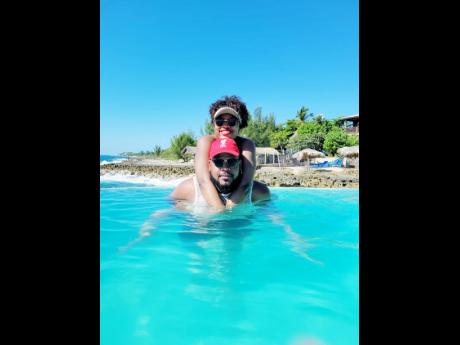 Kimberley and Hakeem Atkinson celebrated the new year in the resort town of Negril. 