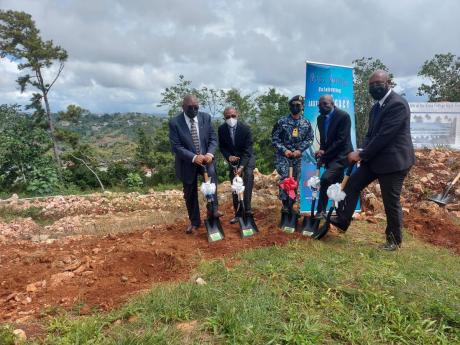 From left: Chairman of the Knox Trust Dunbar McFarlene; chairman of the 75th Anniversary Fundraising Committee, Courtney Campbell; Chief of Defence Staff, Rear Admiral Antonette Wemyss Gorman; the Reverend Gary Harriott and Principal Alexander Bourne offic