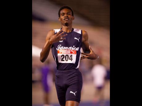 Jamaica College's J'Voughnn Blake winner of the Under 20 boys 1500 metres in  three minutes 55.45 seconds at the Carifta Trials on Friday.