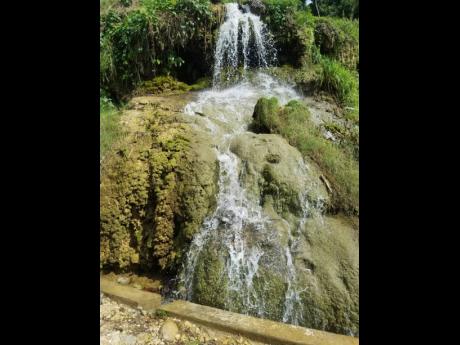 The small waterfall at Abeokuta Paradise Nature Park.