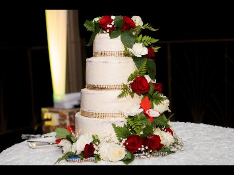 The romance-inspired wedding cake was created by Nicola Lewis.