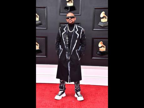 Sean Paul arrives at the 64th Annual Grammy Awards at the MGM Grand Garden Arena on Sunday, in Las Vegas. 