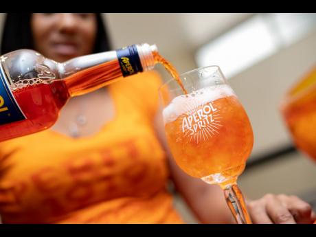 Mixologists were on hand to create Aperol Spritzes for guests of The Distiguished Awards.