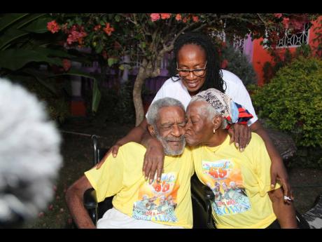 Rudolph and Carol Brown of Rocky Point, Clarendon recently celebrated 65 years of marriage and their daughter Karen is overjoyed.
