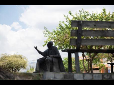 
A statue on the 
grounds of the Mona campus, University 
of the West Indies.