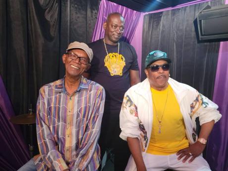 Shawn ‘Cigar’ Baptiste is more than happy as his dream of a collaboration between Beres Hammond (left) and Charlie Wilson becomes reality.