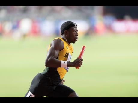 Javon Francis runs the anchor leg of the men’s 4X400 metres at the 2019 IAAF World Athletics Championships held at the Khalifa International Stadium in Doha, Qatar.
