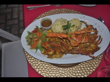 The tasty lobster dish at Ah It Man in Spanish Town.