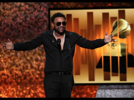 Shaggy addresses the audience at the 61st annual Grammy Awards in Los Angeles in February 2019.