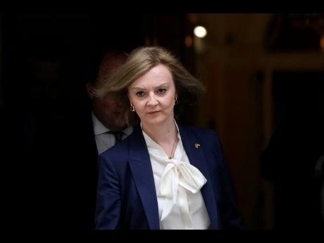 
UK Foreign Secretary Elizabeth Truss leaves a Cabinet meeting at 10 Downing Street in London on Tuesday, April 19.