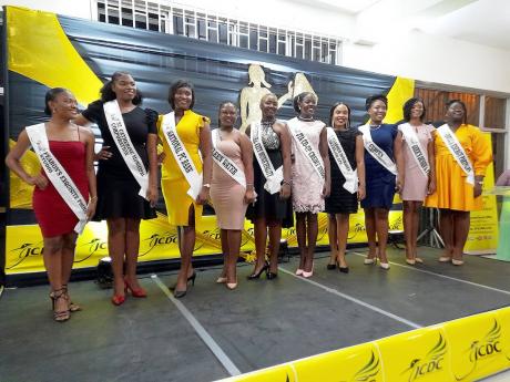 Newly-sashed contestants vying for the St Catherine Festival Queen title.