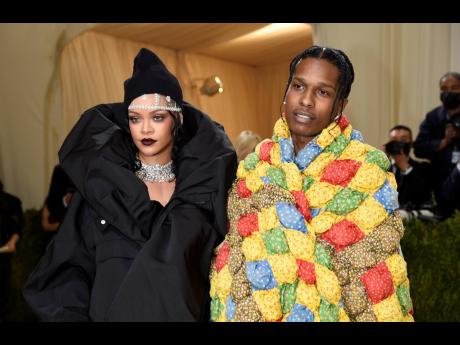 Rihanna (left) and partner A$AP Rocky are new parents to a baby boy. 