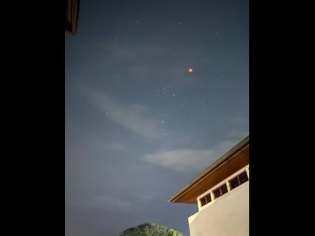 
A faint dot in the skies - the blood moon