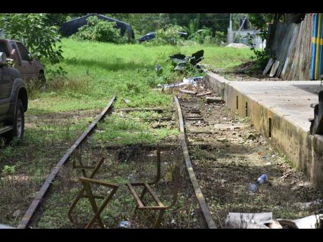 Sections of the train track have been removed by settlers in New Ramble, St James.