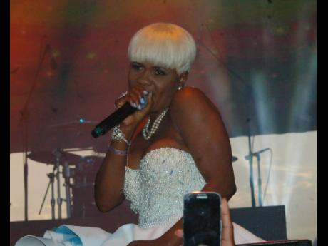 Dancehall Queen Lady Saw reeled off an electrifying performance on Dancehall Night at Reggae Sumfest 2015 at the Catherine Hall Entertainment Centre, in Montego Bay.