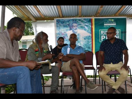 From left: Delroy Johnson, chairman of the Westmoreland Hemp and Ganja Farmers Association (WHGFA); Ras Iyah V, ganja advocate; Kevin Edmonds, professor at the New College, University of Toronto, Canada; Danny Reynolds, director of communications for the W
