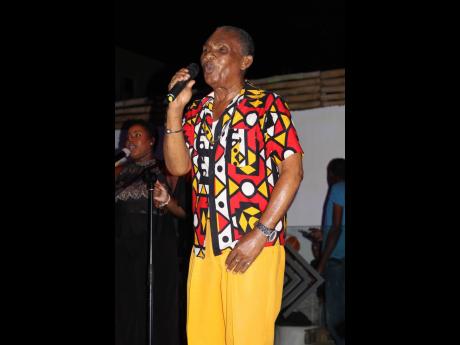 ‘Journey’ performing icon Ken Boothe gets lost in the rhythm as he performs the single.