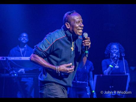 Veteran singer Leroy Sibbles performs at the Westchester Reggae Festival at the Capitol Theater in New York.