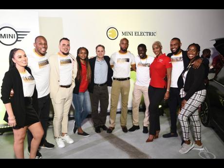 The launch event for the all-electric MINI 3-Door brought together members of the MINI family from across the Latin America and Caribbean region.  Present are (left to right) Mellisa Bailey, sales manager, MINI Jamaica; Sloane Jackson, head of business, MI