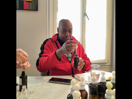 Gleaner writer Dave Rodney developing his personal fragrance at the atelier Parfum Et Vous in Nice, France.