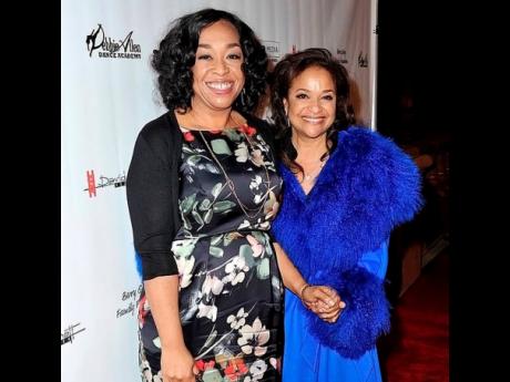 Producer, screenwriter and author Shonda Rhimes (left), with Allen.