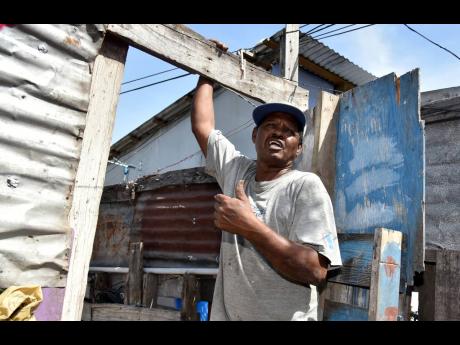 Michael McCallum, one of the early inhabitants of a small informal settlement on the outskirts of Seaview Gardens in St Andrew
