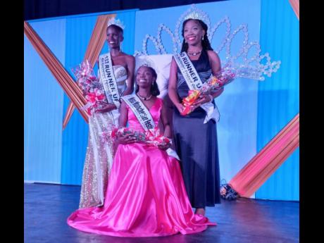 Miss Manchester Festival Queen 2022 Shanice Walters (centre), is flanked by first runner-up, 19-year-old Sabrina Johnson, and second runner-up, 19- year-old Sherith Murray (right).  