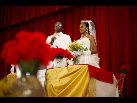 It was a royal wedding for Nigerian-American recording artiste Joshua ‘B’kem’ Nwosu and Jamaican-Canadian fashion model Nini Amerlise.