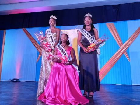 Miss Manchester Festival Queen 2022 Shanice Walters (centre) is flanked by first runner-up, 19-year-old Sabrina Johnson, and second runner-up, 19-year-old Sherith Murray (right).