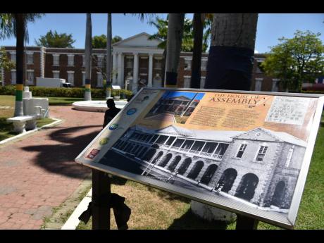 The old House of Assembly building in Spanish Town’s Emancipation Square.