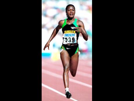 FILE
Merlene Ottey, again second over 100 metres at the World Championships in 1995.