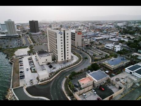 The Ministry of Foreign Affairs and Foreign Trade building is seen in the foreground of an aerial photo of downtown Kingston. The 2022 Diaspora Conference, a hybrid event, will take place from June 14 to 16 under the theme ‘Reigniting a Nation for Greatn